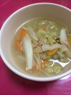 キャベツとツナの簡単和風スープ-レシピのメイン写真
