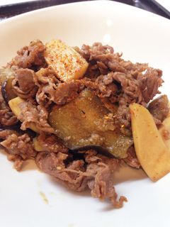 なすとエリンギと牛肉の焼肉風炒め-レシピのメイン写真