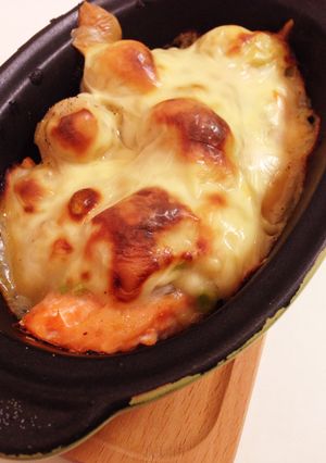 鮭と里芋のねぎ味噌チーズ焼き-レシピのメイン写真