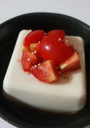 中華風～豆腐のミニトマトのせ。-レシピのメイン写真