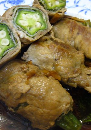 オクラの青しそ肉巻き-レシピのメイン写真