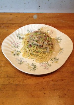 フォアグラと山伏茸のスパゲッティ-レシピのメイン写真