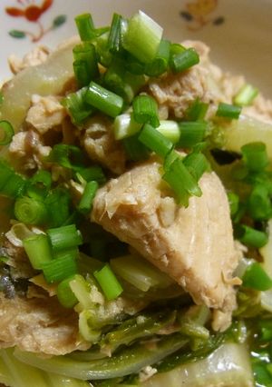 白菜と鮭缶の煮びたし-レシピのメイン写真