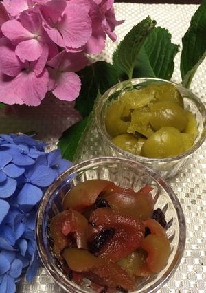 甘いカリカリ梅（紅白）-レシピのメイン写真