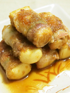 お弁当にも☆こってり厚揚げ肉巻き-レシピのメイン写真