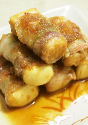 お弁当にも☆こってり厚揚げ肉巻き-レシピのメイン写真