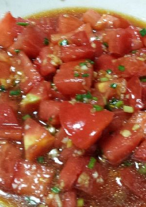 完熟トマトの香味だれ合え-レシピのメイン写真