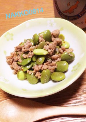 枝豆とひき肉のおつまみ-レシピのメイン写真