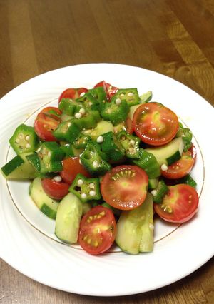 オクラたっぷり夏野菜サラダ-レシピのメイン写真