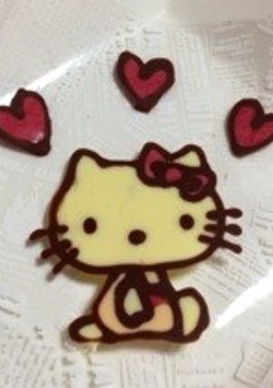キティちゃんの手作りチョコプレート-レシピのメイン写真