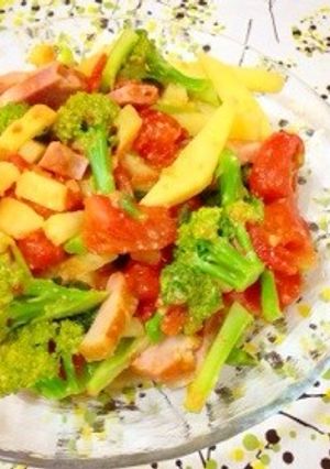 夏野菜サラダ〜トマトブロッコリー-レシピのメイン写真