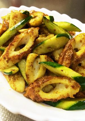 簡単副菜＊竹輪きゅうりのマヨカレー-レシピのメイン写真