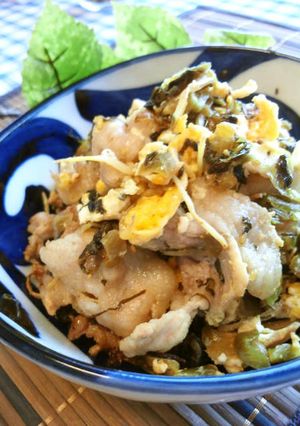 うちの定番★卵でまろやか豚高菜♪-レシピのメイン写真