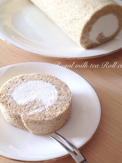 ミルクティーロールケーキ-レシピのメイン写真
