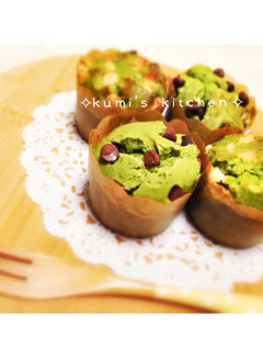 しっかり抹茶味のサクふわマフィン♡-レシピのメイン写真