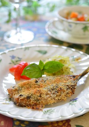 グリルで簡単♪鰯のパン粉焼き☆梅シソ風味-レシピのメイン写真