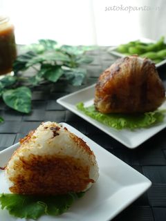 にんにくねぎ味噌醤油焼きおにぎり☆肉巻き-レシピのメイン写真