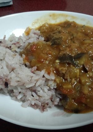 ナスとトマトのカレー-レシピのメイン写真