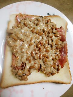 納豆トースト-レシピのメイン写真