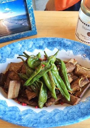 【ココナッツオイル】牛蒡と獅子唐の醤油煮-レシピのメイン写真