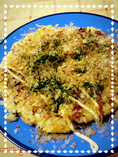 ご飯入りお好み焼き風卵焼き-レシピのメイン写真