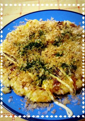 ご飯入りお好み焼き風卵焼き-レシピのメイン写真