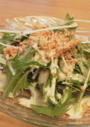 水菜とナッツのサラダ-レシピのメイン写真