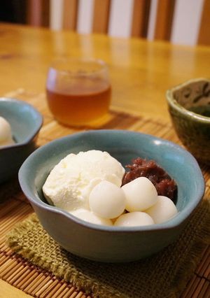 白玉あずき☆バニラアイス添え-レシピのメイン写真