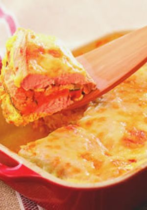 秋鮭とかぼちゃの重ね焼き-レシピのメイン写真