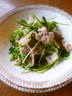 豆苗と豚肉のあっさり炒め♪-レシピのメイン写真