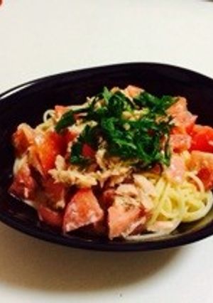 15分で完成！トマトとツナの冷製パスタ♡-レシピのメイン写真