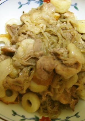豚こま切れと糸コンニャクの中華ドレ炒め-レシピのメイン写真