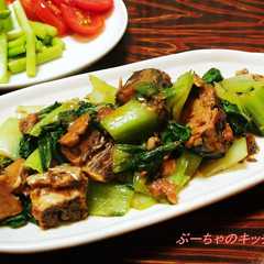 รูปของ ★さば缶とチンゲン菜のコラボ煮★