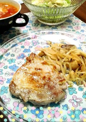 にんにくと生姜たっぷり豚ステーキ♪-レシピのメイン写真