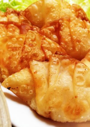 ツナコーンマヨとチーズと大葉の揚げ餃子-レシピのメイン写真