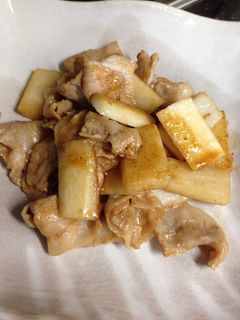 山芋と豚肉炒め-レシピのメイン写真