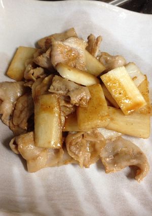 山芋と豚肉炒め-レシピのメイン写真