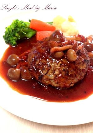ハンバーグ★赤ワインソース-レシピのメイン写真