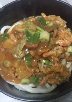 フライパン一個で簡単！カレーうどん-レシピのメイン写真