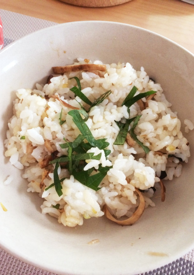 椎茸の石づきで混ぜ御飯-レシピのメイン写真