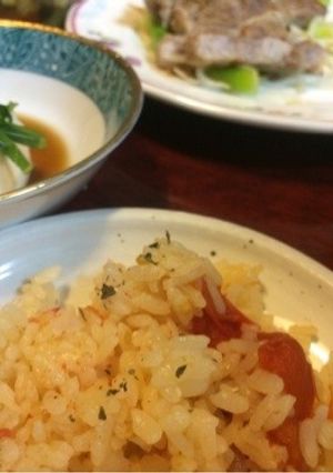 簡単 トマトご飯 1合で プチトマトで-レシピのメイン写真