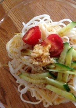 マイルド〜！卵かけ冷やし麺-レシピのメイン写真