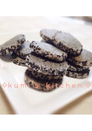 濃厚バター♡♡サクサク黒ごまサブレ♬**-レシピのメイン写真