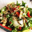 レタスときのことベーコンの和風サラダ