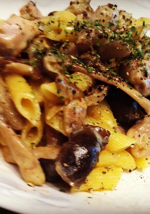 鶏ときのこの豆乳クリームペンネ-レシピのメイン写真