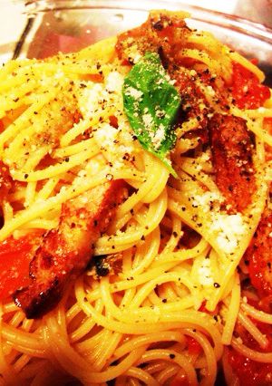 自家製アンチョビとトマトパスタ-レシピのメイン写真