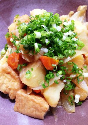 ♪厚揚げで玉ねぎたっぷり肉じゃがもどき♪-レシピのメイン写真