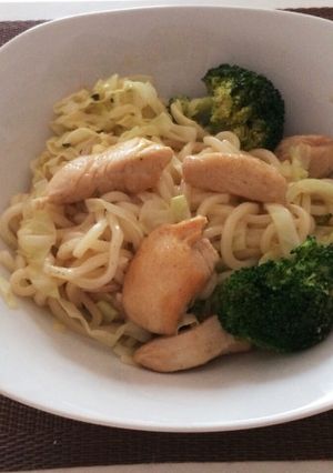 余りもの野菜炒めで！簡単塩焼きうどん-レシピのメイン写真