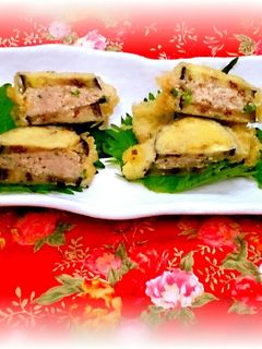 なすのはさみ揚げ(^^)/-レシピのメイン写真