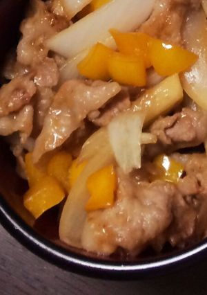 簡単！豚バラの甘ダレ丼！-レシピのメイン写真